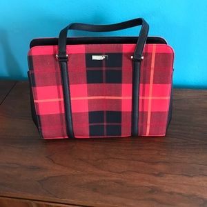 Kate Spade Red/Black Plaid Satchel!